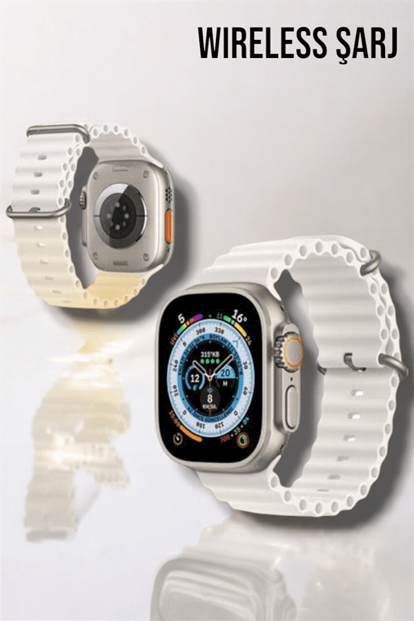 Bluetooth Bağlantılı 49MM Dokunmatik Akıllı Saat Sağlık ve Spor Takip Özellikli
