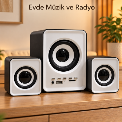 Bluetooth Bağlantılı Kumandalı Multimedya Ses Sistemi