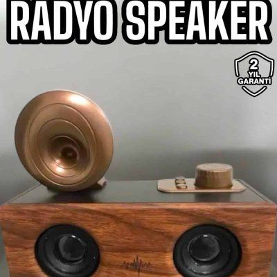 Bluetooth Hoparlör Ahşap Klasik Retro Gramofon Bluetooth Müzik Kutusu