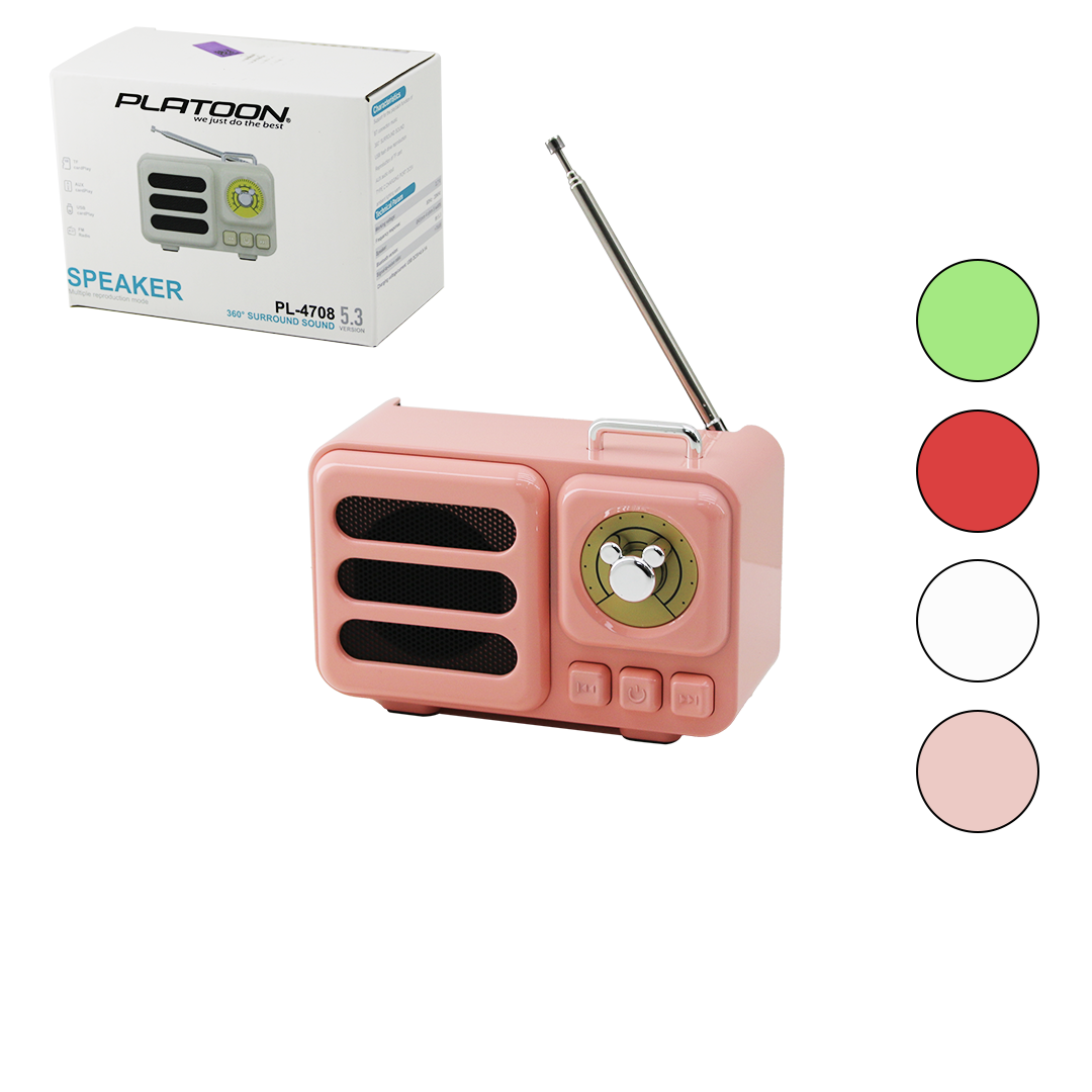Bluetooth Işıklı USB Şarjlı Taşınabilir Hoparlör (TF Kart, Renkli Kasa)