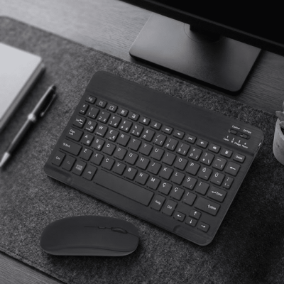Bluetooth Klavye Mouse Seti Taşınabilir Wireless Bilgisayar Aksesuarı
