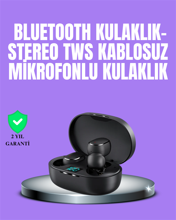 Bluetooth Kulaklık TWS Yüksek Ses Kaliteli Kesintisiz Dijital Göstergeli Kulaklık