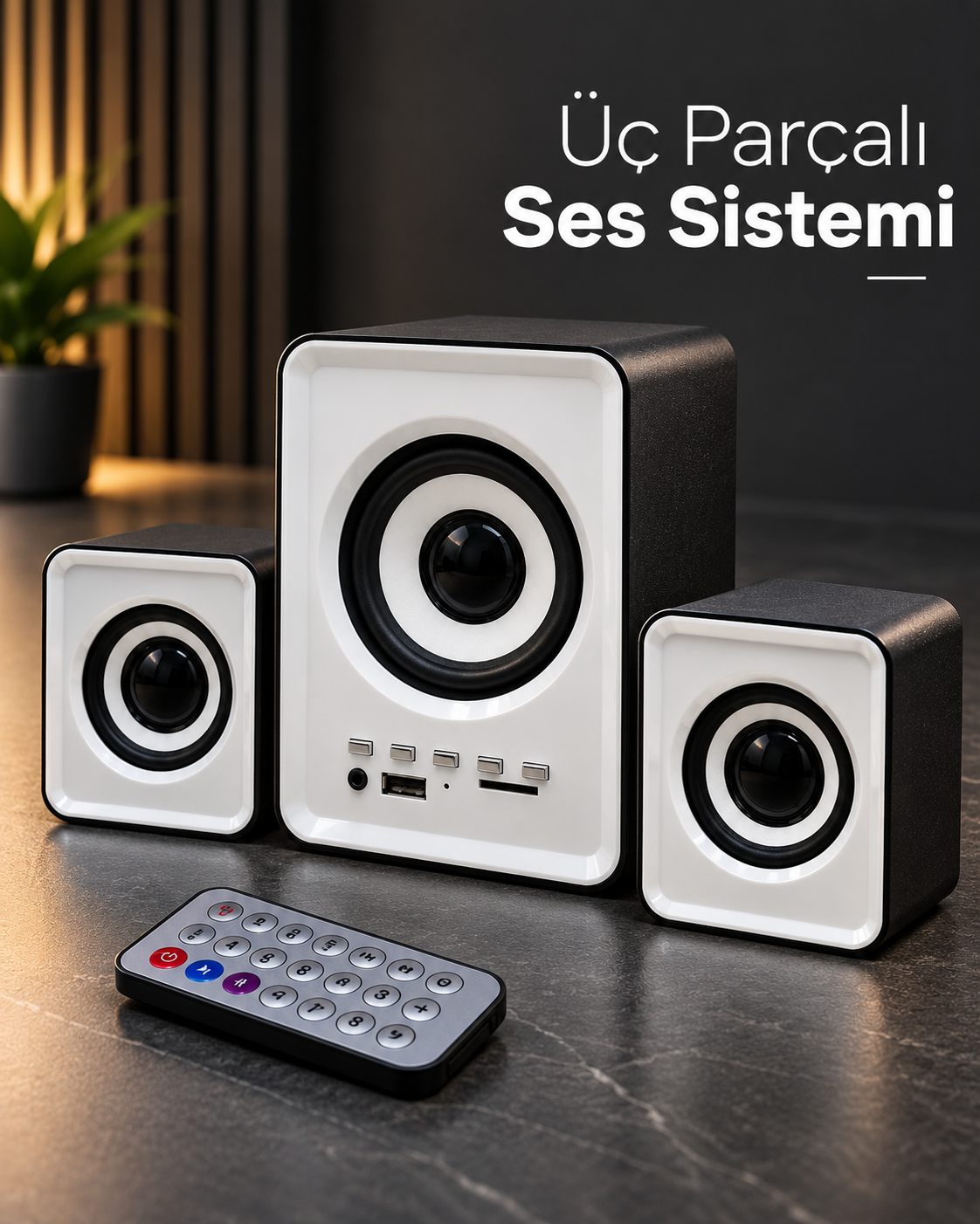 Bluetooth Özellikli Mini Dijital Hoparlör Seti