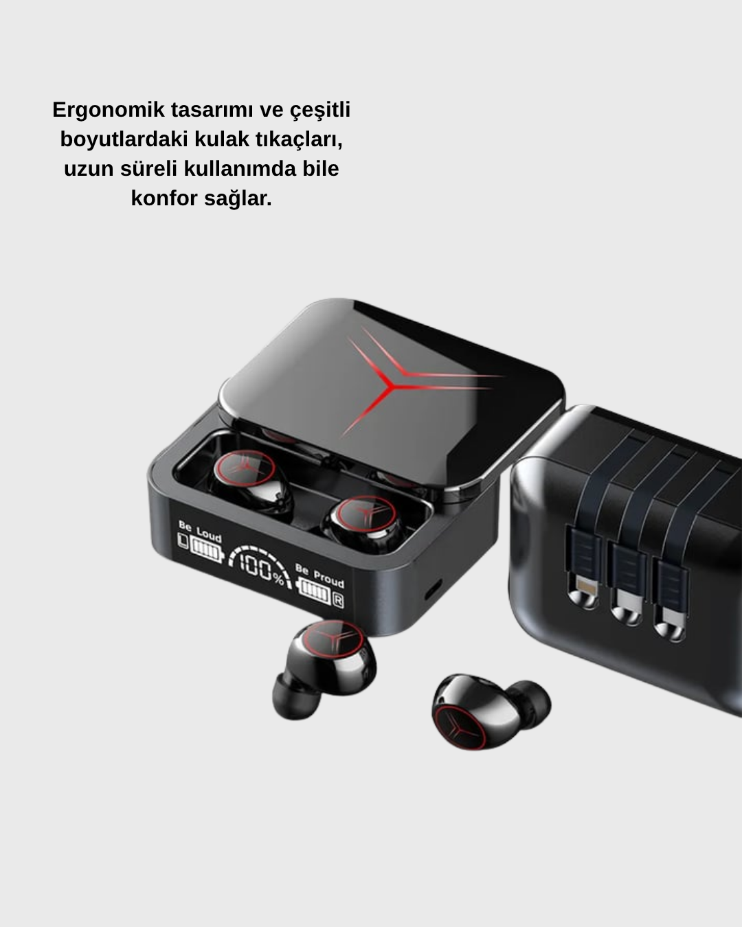 Powerbank Özellikli Bluetooth Kablosuz Kulaklık – Dokunmatik Kontrol, Uzun Pil Ömrü, Ergonomik Tasarım