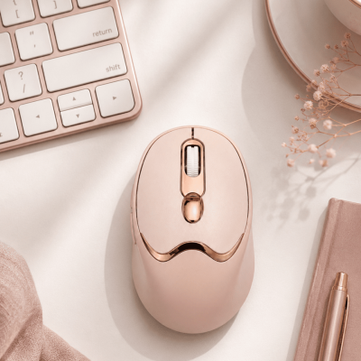 Bluetooth ve 2.4G Destekli Sessiz Kablosuz Mouse Şarjlı Tasarım