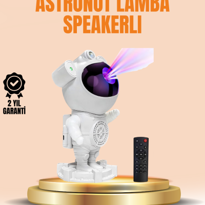 Bluetooth ve Dahili Ses Özellikli Astronot Projeksiyon Lambası