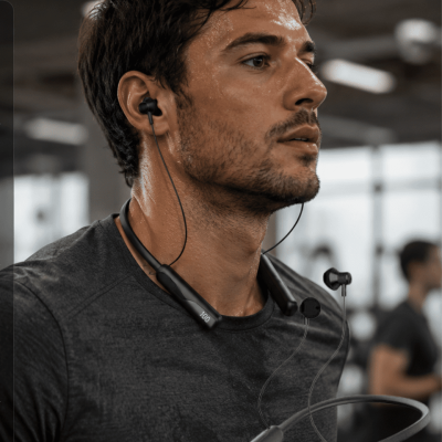 Boyun Askılı Bluetooth Kulaklık Extra Bass ve Ses Değiştirme Modlu