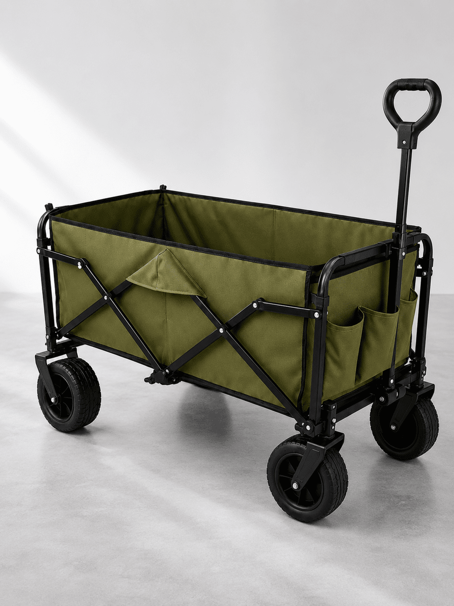 Kamp, Piknik, Plaj ve Alışveriş İçin Çok Amaçlı Katlanabilir Wagon