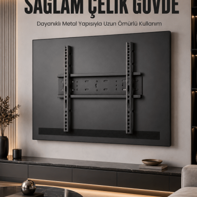 Büyük Ekran TV Duvar Askısı 50-95 İnç Dayanıklı Sabit Askı Aparatı Kolay Kurulum