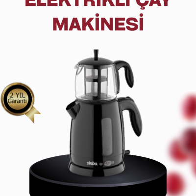 Cam Demlikli 20 Bardak Kapasiteli Elektrikli Çaycı