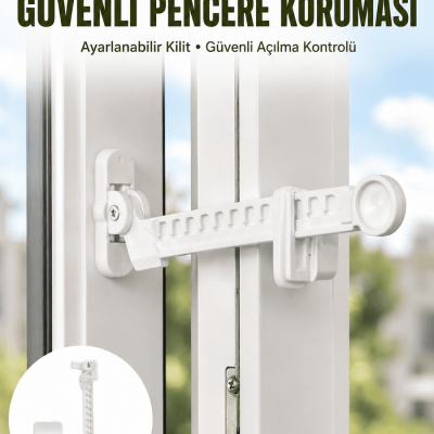 Cam Pencere Açılma Kontrol Kilidi Kolay Montaj 3’lü Yeni Nesil