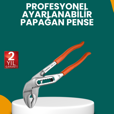 Çelik Alaşımlı Ayarlı Papağan Pense Yalıtımlı Sap