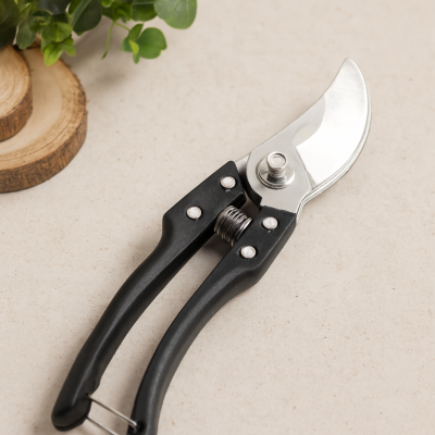 Çelik Bağ Makası 200 mm (Geniş Ağız, Yedek Yaylı)