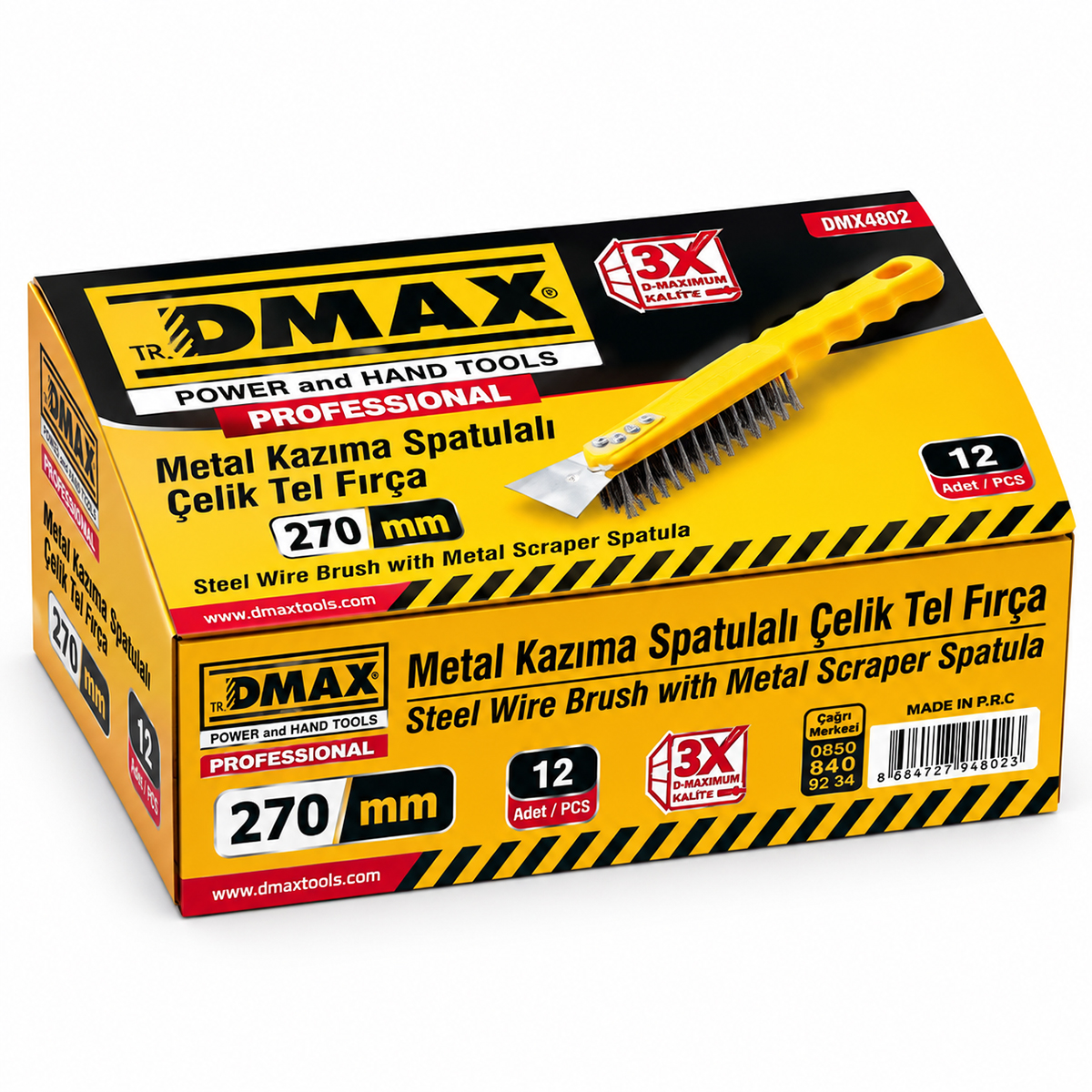 Çelik Tel Fırça ve Metal Kazıma Spatula 270 mm 2in1
