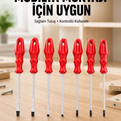 Çeşitli Vidalama İşleri İçin 7li Tornavida Takımı