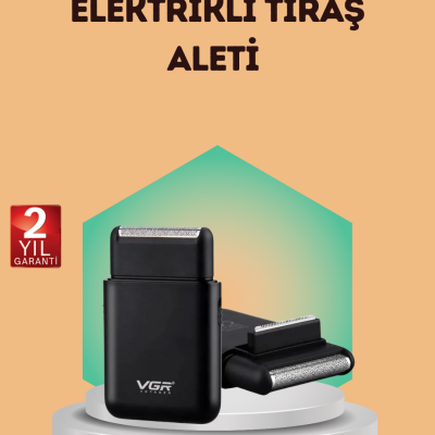 Çift Başlıklı Elektrikli Tıraş Makinesi | Suya Dayanıklı, Hafif ve Ergonomik
