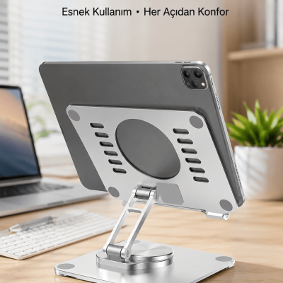 Çift Eksenli Ayarlanabilir Tablet Destek Standı Yeni Nesil