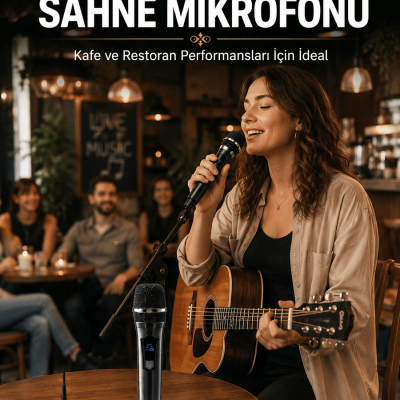 Çift Kablosuz El Mikrofonu Net Ses Kalitesi ve Dijital Gösterge
