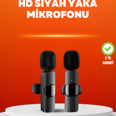 Çift Mikrofonlu Kablosuz Kayıt Seti iPhone Uyumlu Mini Mikrofon