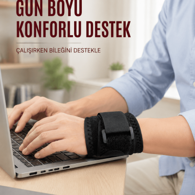 Cırtlı Bilek Destek Bandı Ayarlanabilir Spor ve Günlük Kullanım Bilekliği