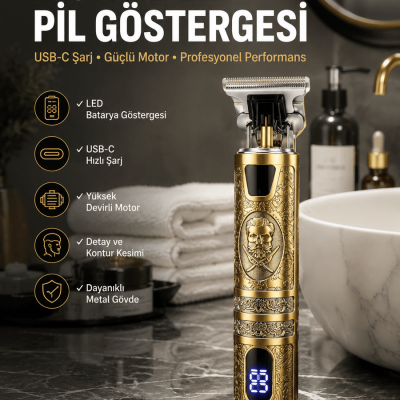 Çizik Tıraş Makinesi Şarjlı Paslanmaz Çelik Bıçaklı Uzun Ömürlü