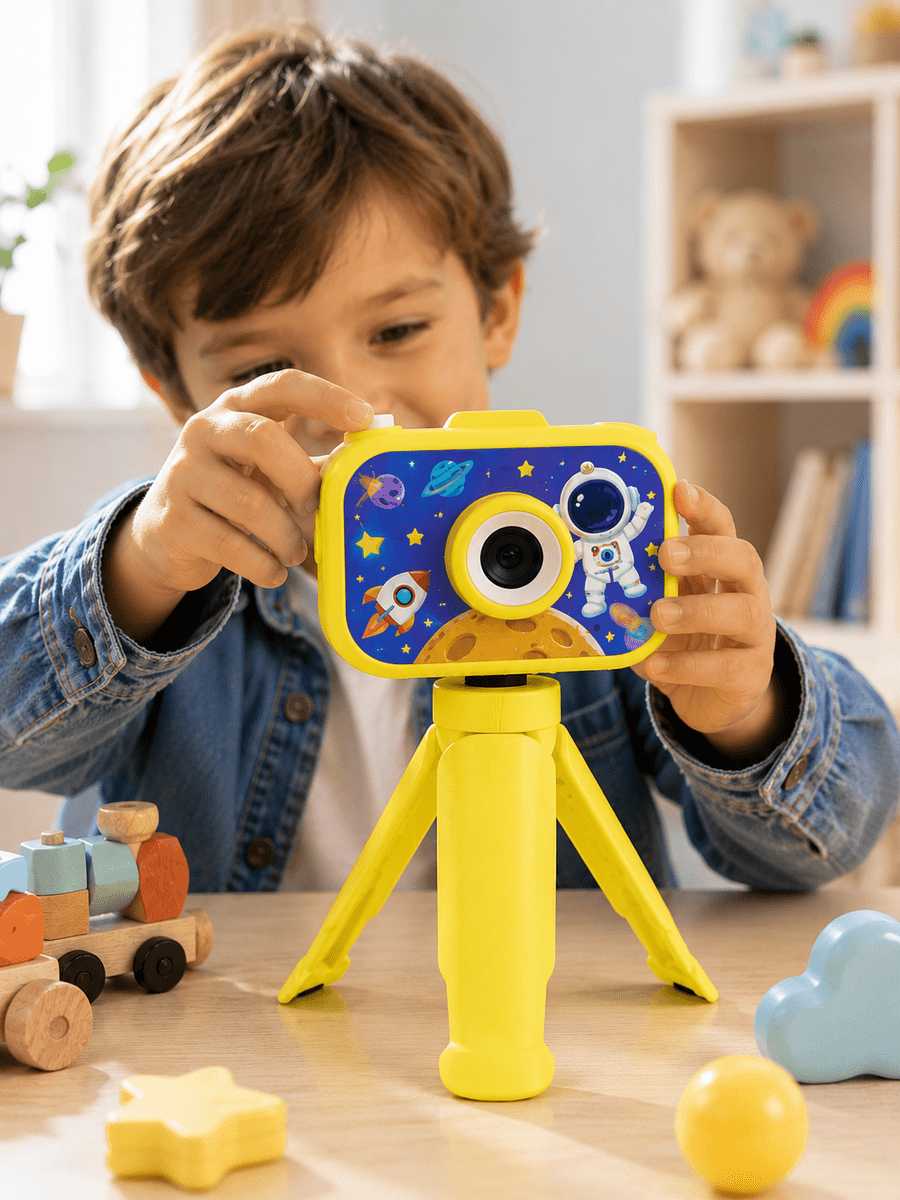 Mini Çocuk Dijital Fotoğraf Makinesi Type-C Şarjlı HD Video Kamera 2.0 İnç TFT Renkli Ekran