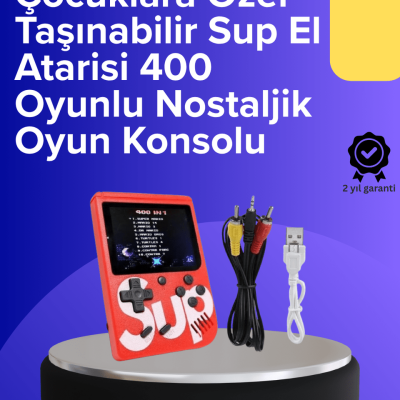 Çocuklar İçin 400 Retro Oyunlu Konsol