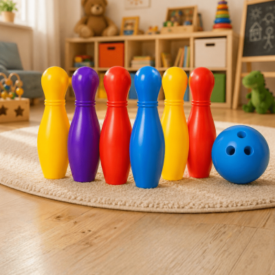 Çocuklar İçin Bowling Oyuncak Seti Eğlenceli Spor ve Aktivite Oyunu