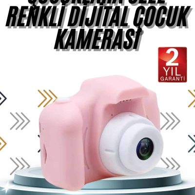 Çocuklara Özel Fotoğraf Ve Video Çeken Mini Çok Renkli Fotoğraf Makinesi
