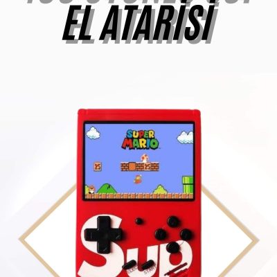 Çocuklara Özel Taşınabilir Sup El Atarisi 400 Oyunlu Nostaljik Oyun Konsolu