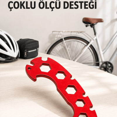 Çok Amaçlı Bisiklet Anahtarı 6-17 mm Çok Fonksiyonlu Bisiklet Tamir Anahtarı