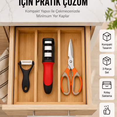 Çok Amaçlı Mutfak Makas Seti – Paslanmaz Çelik ve Ergonomik Tasarım Yeni Nesil