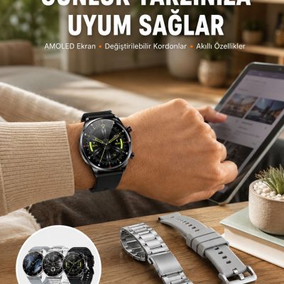 Çok Fonksiyonlu Akıllı Saat Bluetooth Bağlantılı Çağrı Cevaplayabilen Uzun Pil Ömrü Yeni Nesil