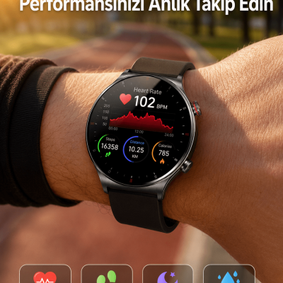 Çok Fonksiyonlu Akıllı Saat Bluetooth Bağlantılı Çağrı Cevaplayabilen Uzun Pil Ömrü Yeni Nesil