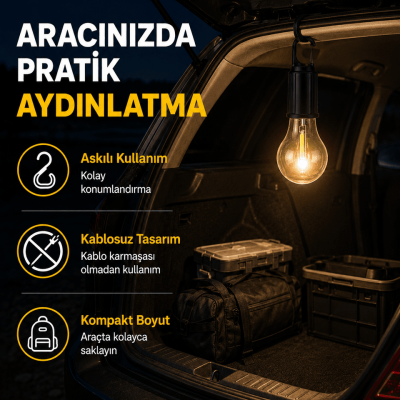 Çok Yönlü Asma Kancalı Kamp Işığı