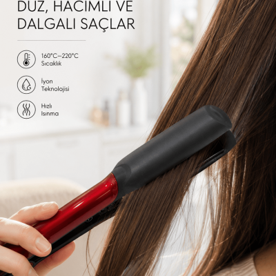 Çok Yönlü Kullanım Sunan Saç Düzleştirici – Düzleştirici ve Hacim Verici