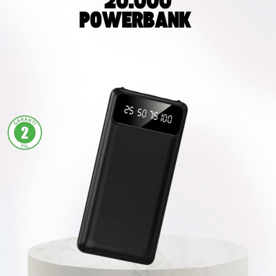 Çoklu Güvenlik Korumalı 20.000 mAh Powerbank Fener Özellikli