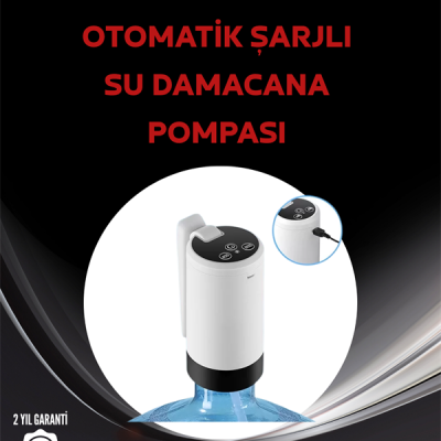 Otomatik Şarjlı Damacana Pompası Ev Ofis Kamp Kullanım