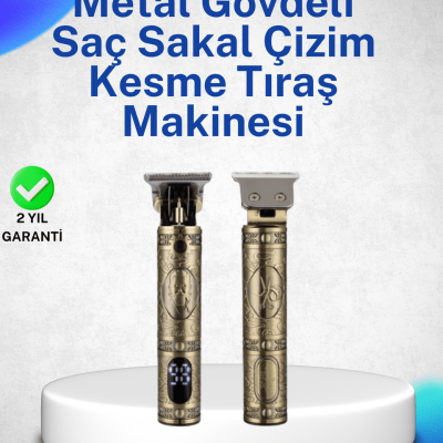 Dayanıklı Çelik Kafa ve Güçlü Motorlu Saç Sakal Makinesi
