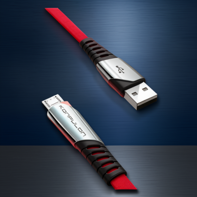 Dc16 Micro Usb Kablo 1m 2.4a - Kırmızı