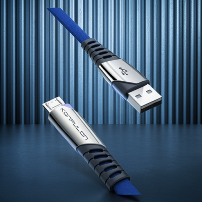 Dc16 Micro Usb Kablo 1m 2.4a - Mavi