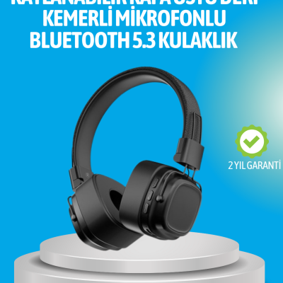 Deep Bass Destekli Kablosuz Katlanabilir Kulak Üstü Kulaklık