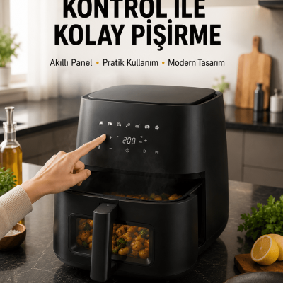 Dijital Dokunmatik Air Fryer Yağsız Sıcak Hava Fritözü