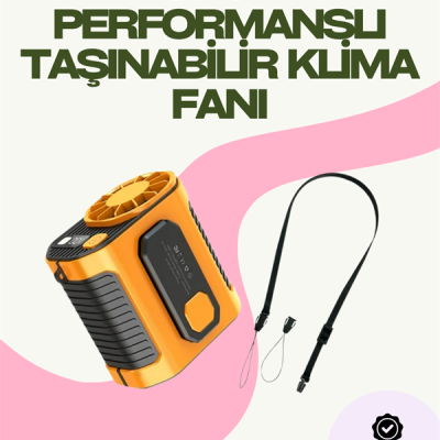 Dijital Göstergeli Turbo Taşınabilir Fan – USB Type-C, 3 Serinlik Modu