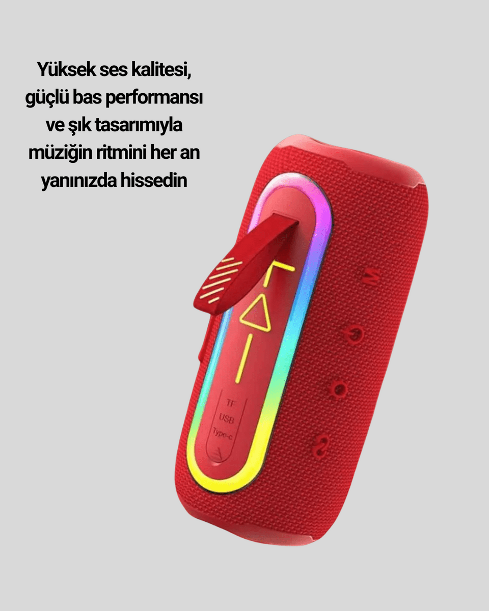 Taşınabilir Şarjlı Bluetooth Hoparlör Güçlü Bas Yeni Nesil
