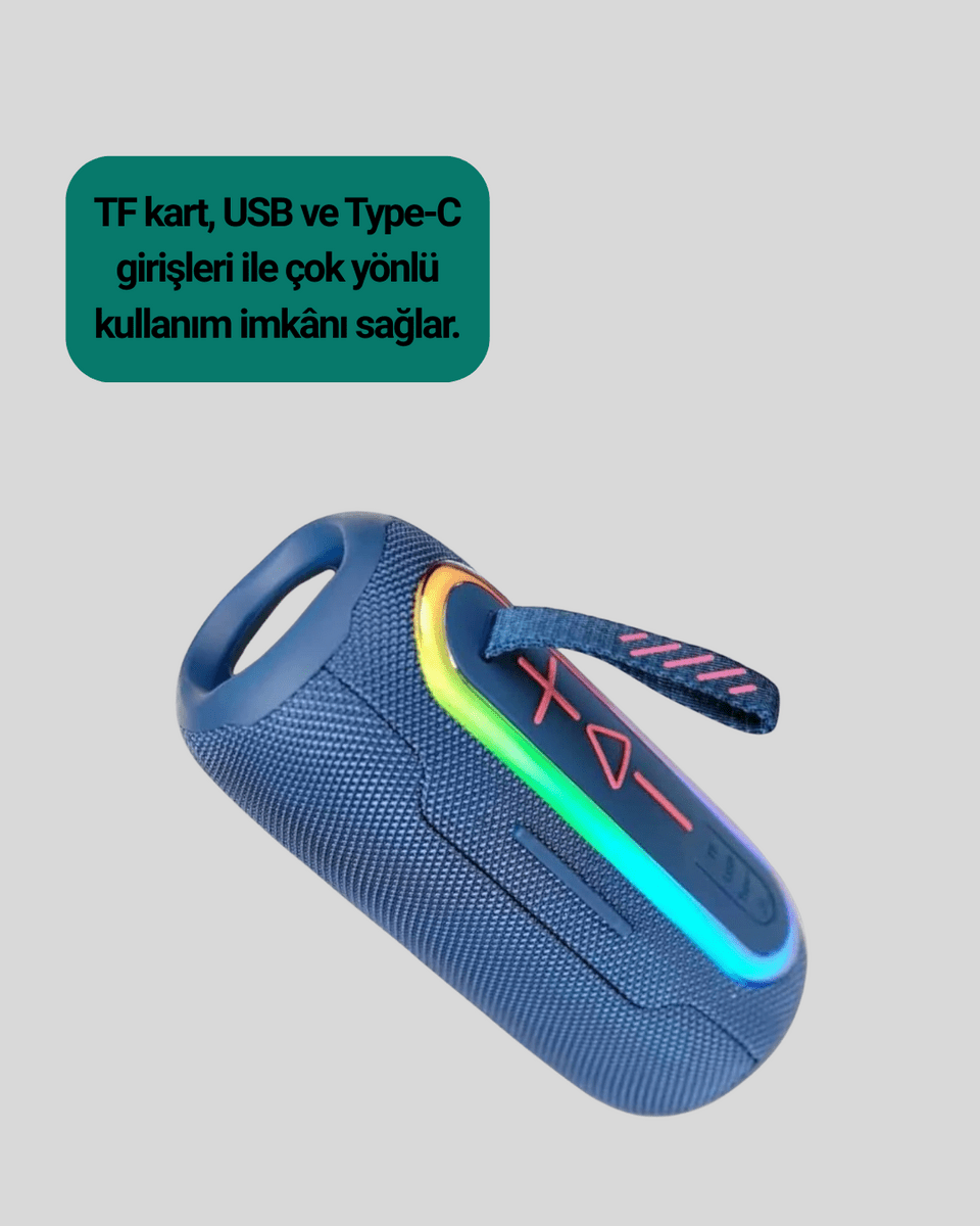 Taşınabilir Şarjlı Bluetooth Hoparlör Güçlü Bas Yeni Nesil