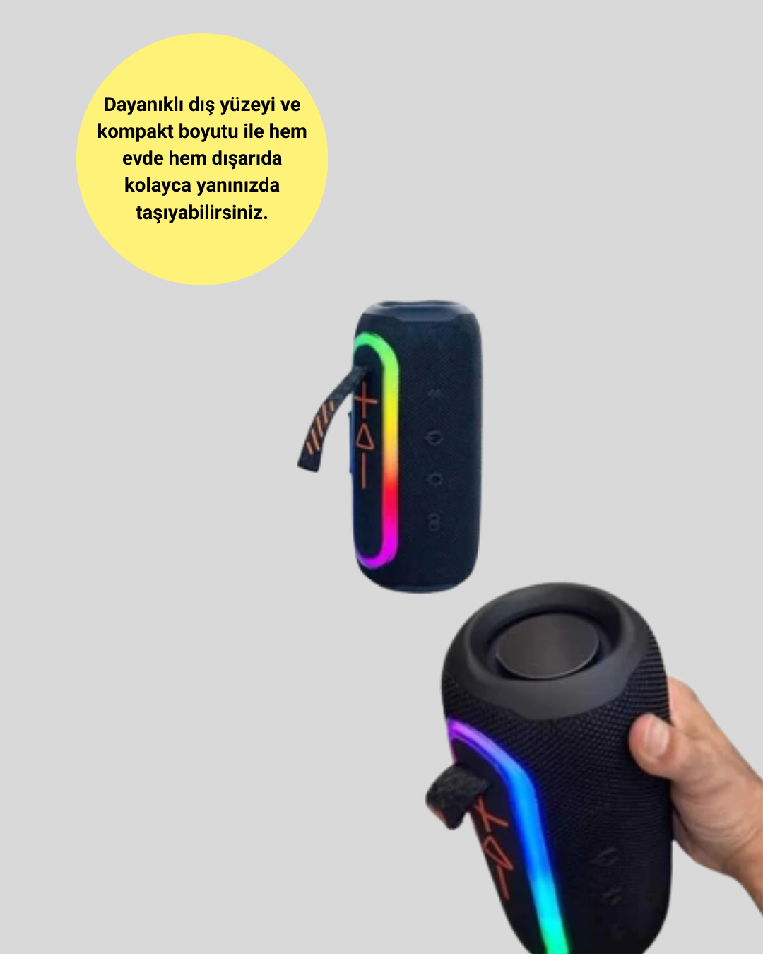 Taşınabilir Şarjlı Bluetooth Hoparlör Güçlü Bas Yeni Nesil