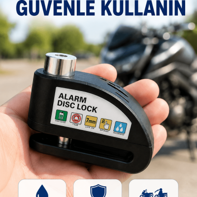 Disk Fren Kilidi Alarmlı Anti Hırsızlık Motosiklet Scooter Bisiklet Yeni Nesil