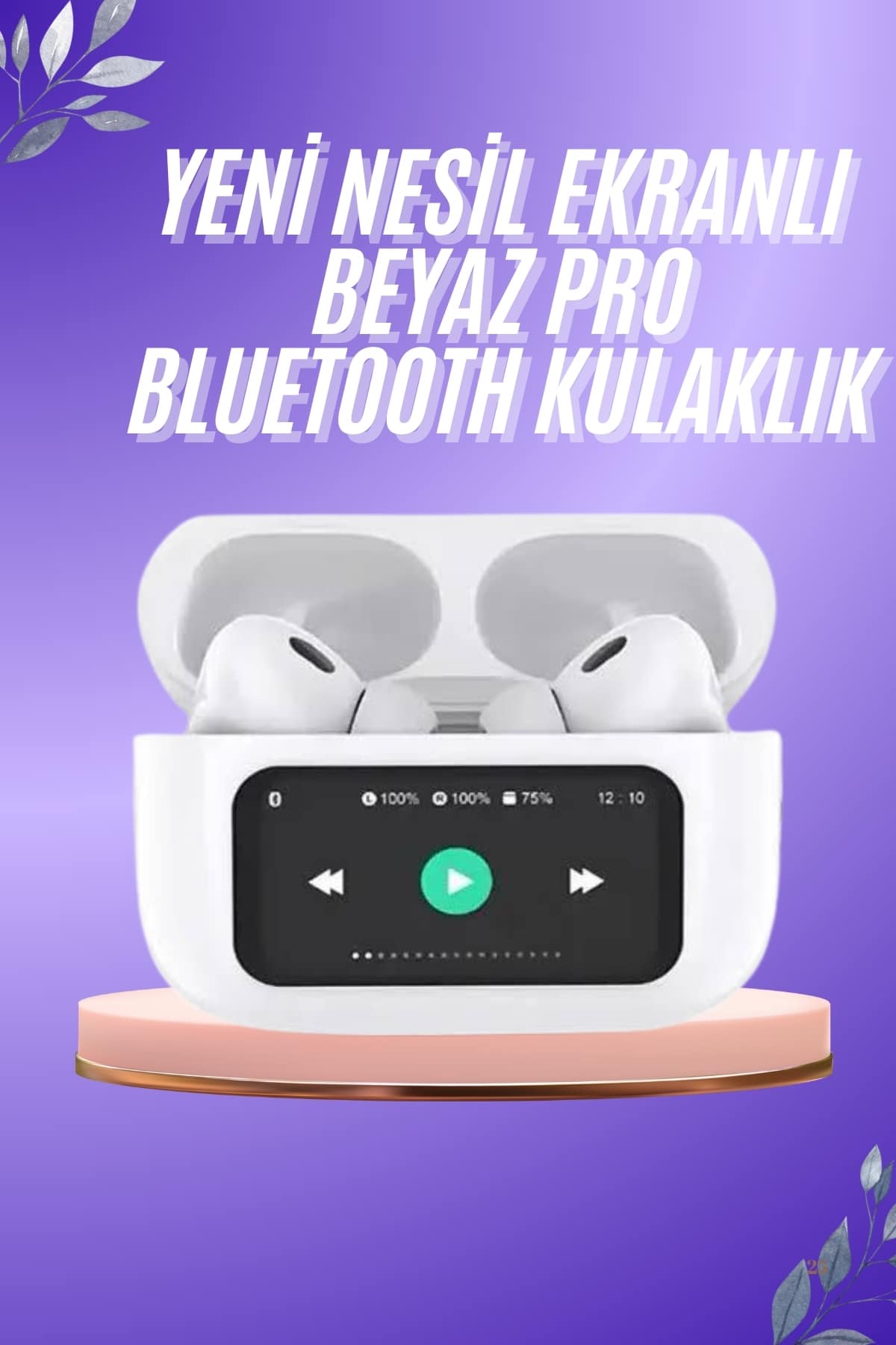 Dokunmatik Ekranlı ANC/ENC Yeni Nesil Pro Bluetooth Kulaklık Dokunmatik Ekran