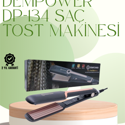 DP-134 Saç Tost Makinesi 220°C Isı Ayarlı, 360° Dönebilen Kablo